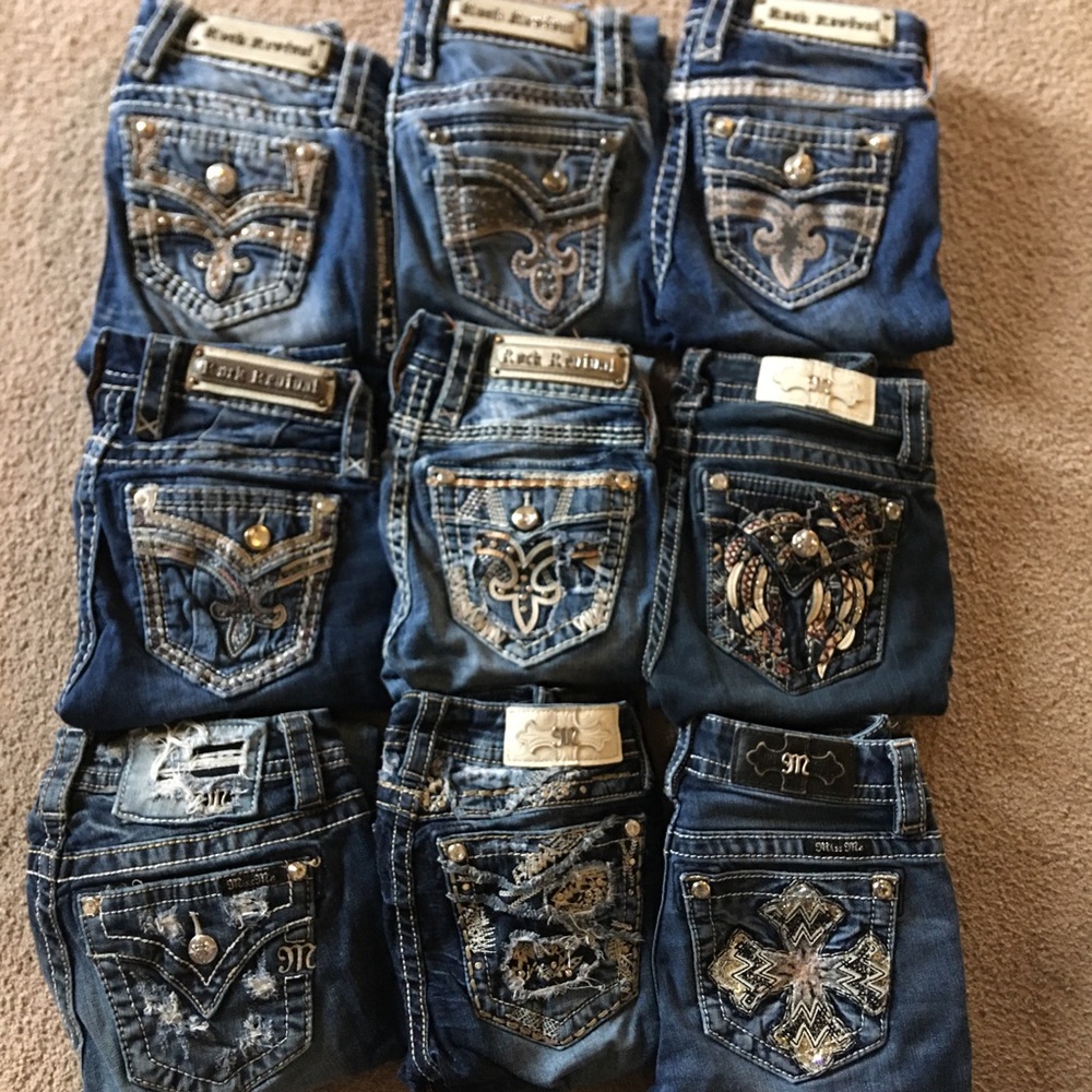 Rock revival & miss me jeans